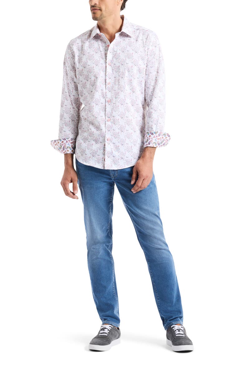 Lurken Cotton Button-Up Shirt, Alternate, color, MULTI