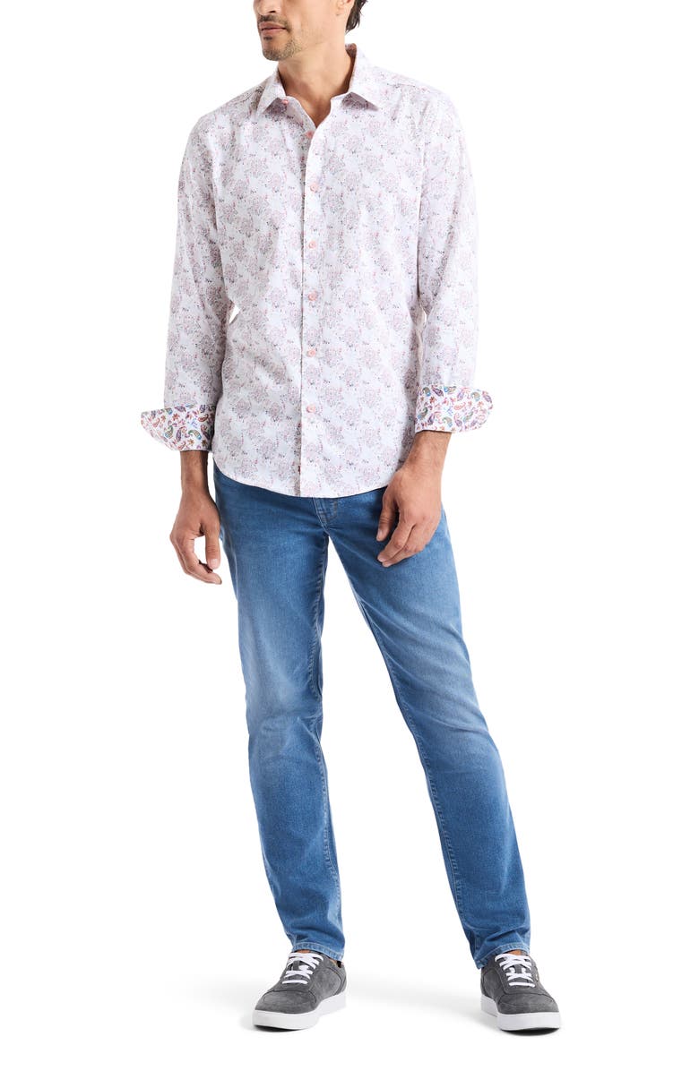 Robert Graham Lurken Cotton Button-Up Shirt, Alternate, color, Multi