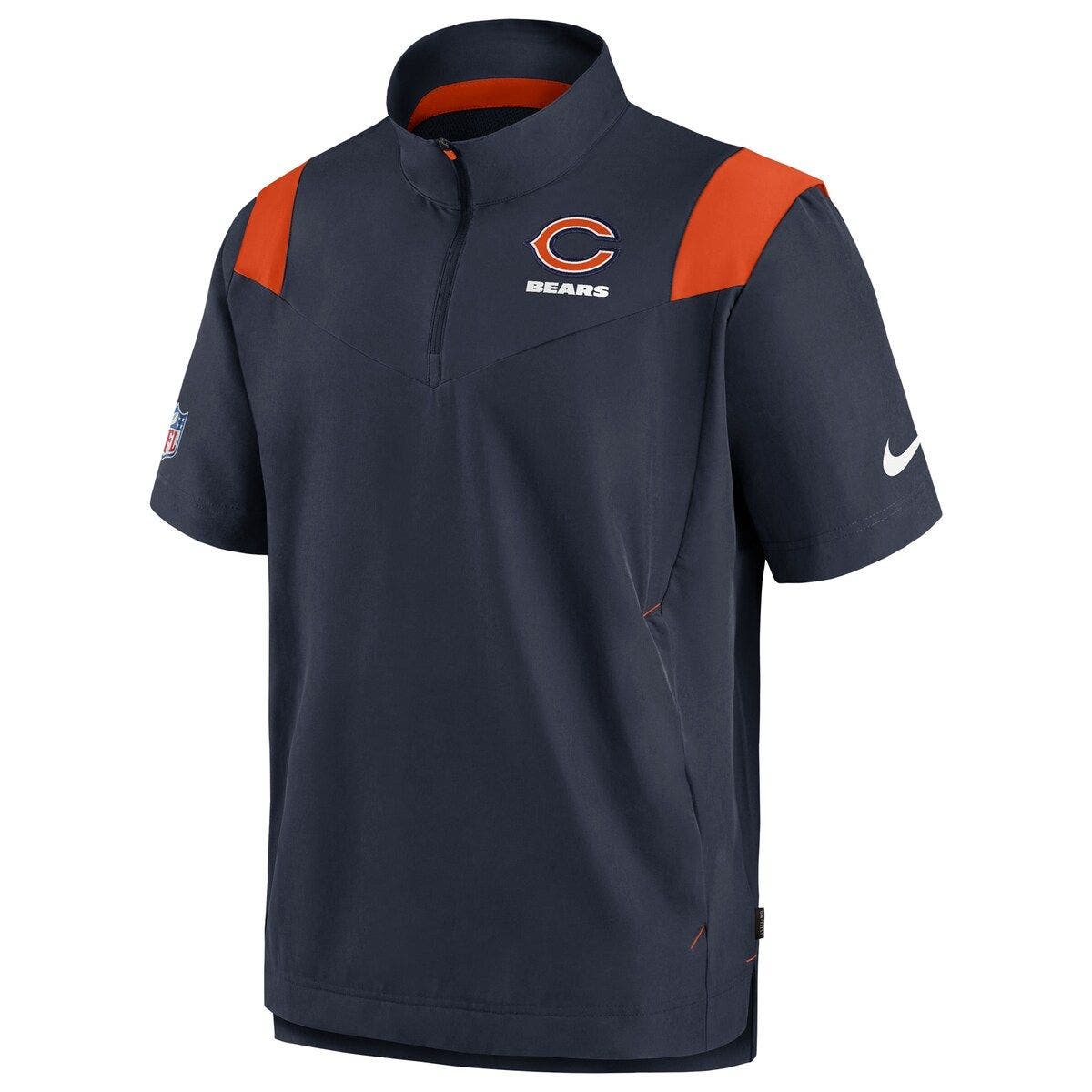 Men's Nike Navy Chicago Bears Sideline Coaches Chevron Lockup Pullover Top - image 2