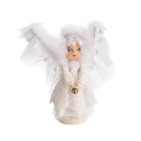 Lizette Angel Joe Spencer Gathered Traditions Christmas Art Doll Figure On Stand