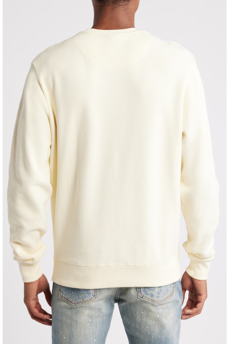 Signature Embroidered Cotton Graphic Sweatshirt, Alternate, color, WINTER WHITE