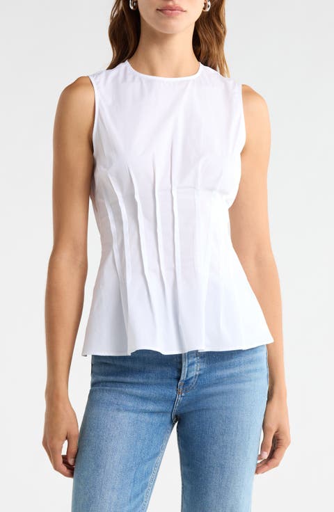 Pleated Sleeveless Top