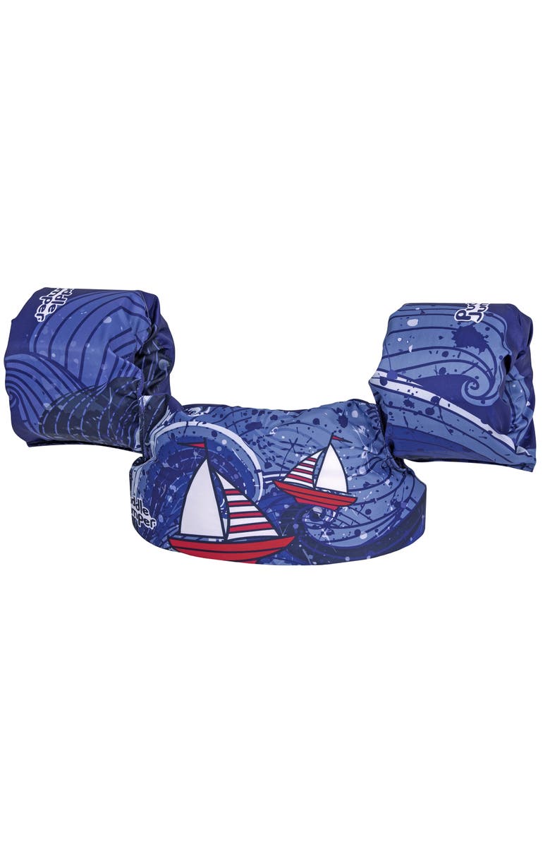 Puddle Jumper Child Deluxe Life Vest Sailboats, Main, color, Purple