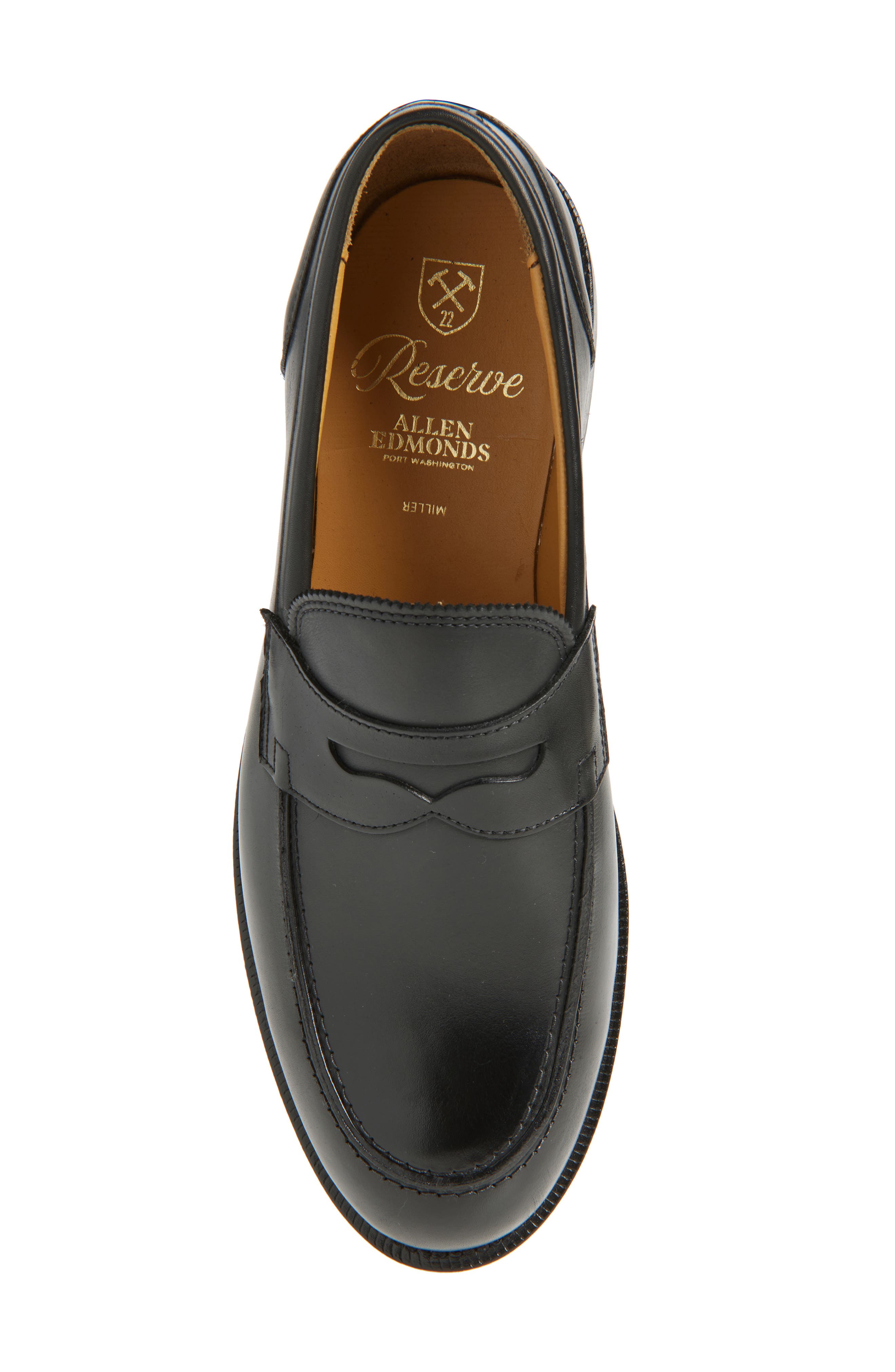 Allen Edmonds Miller Penny Loafer, Alternate, color, Black