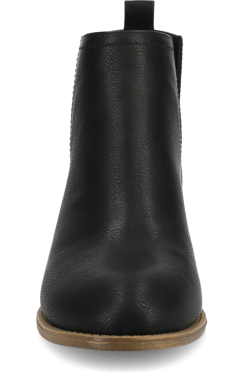 Journee Collection JOURNEE Rimi Split Side Bootie, Alternate, color, Black Smooth