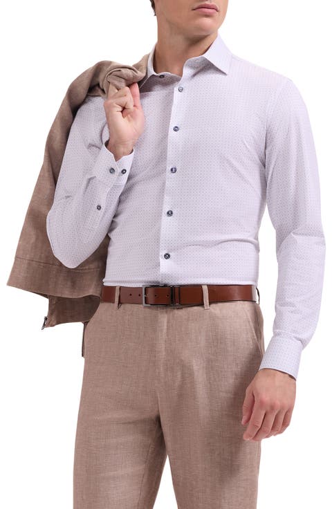 James OoohCotton® Geometric Print Button-Up Shirt
