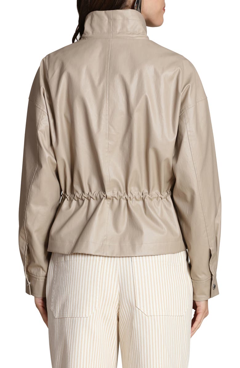 Avec Les Filles Faux Leather Peplum Jacket, Alternate, color, Clay