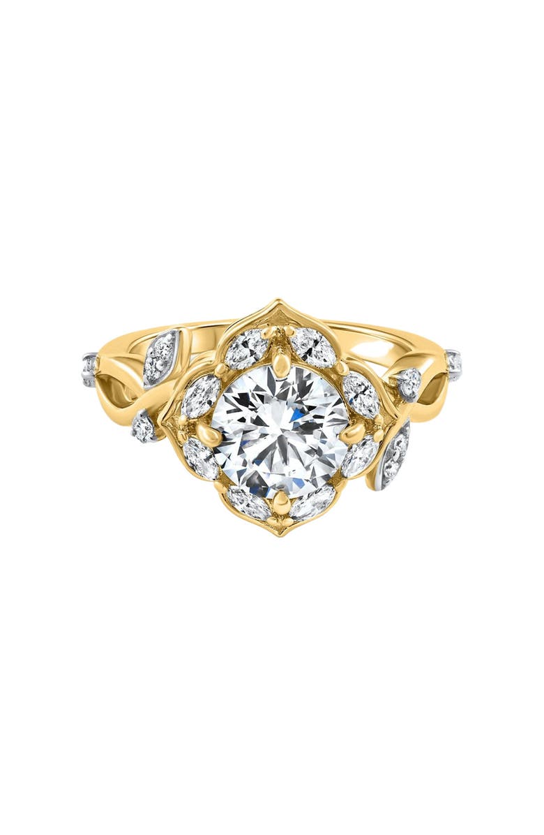 Bliss Diamond Certified 2.53Ct Diamond Engagement Vine Petal Ring 14k Gold Lab Grown, Main, color, 