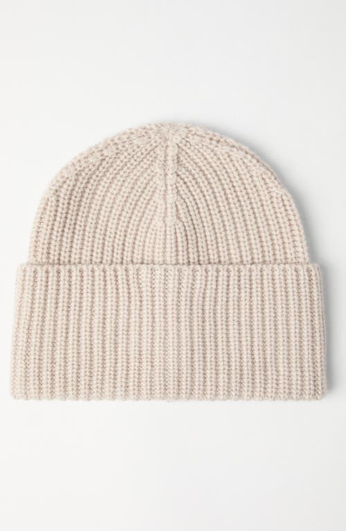 Brunello Cucinelli Cashmere Rib-knit Beanie In Beige
