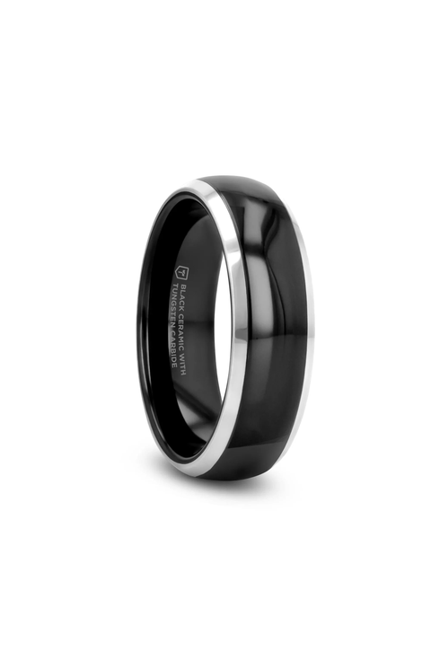 Carrera Domed Ceramic Tungsten Wedding Band