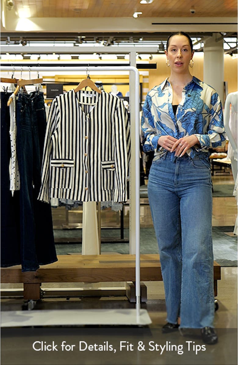 Danae Stripe Denim Jacket, sales video thumbnail