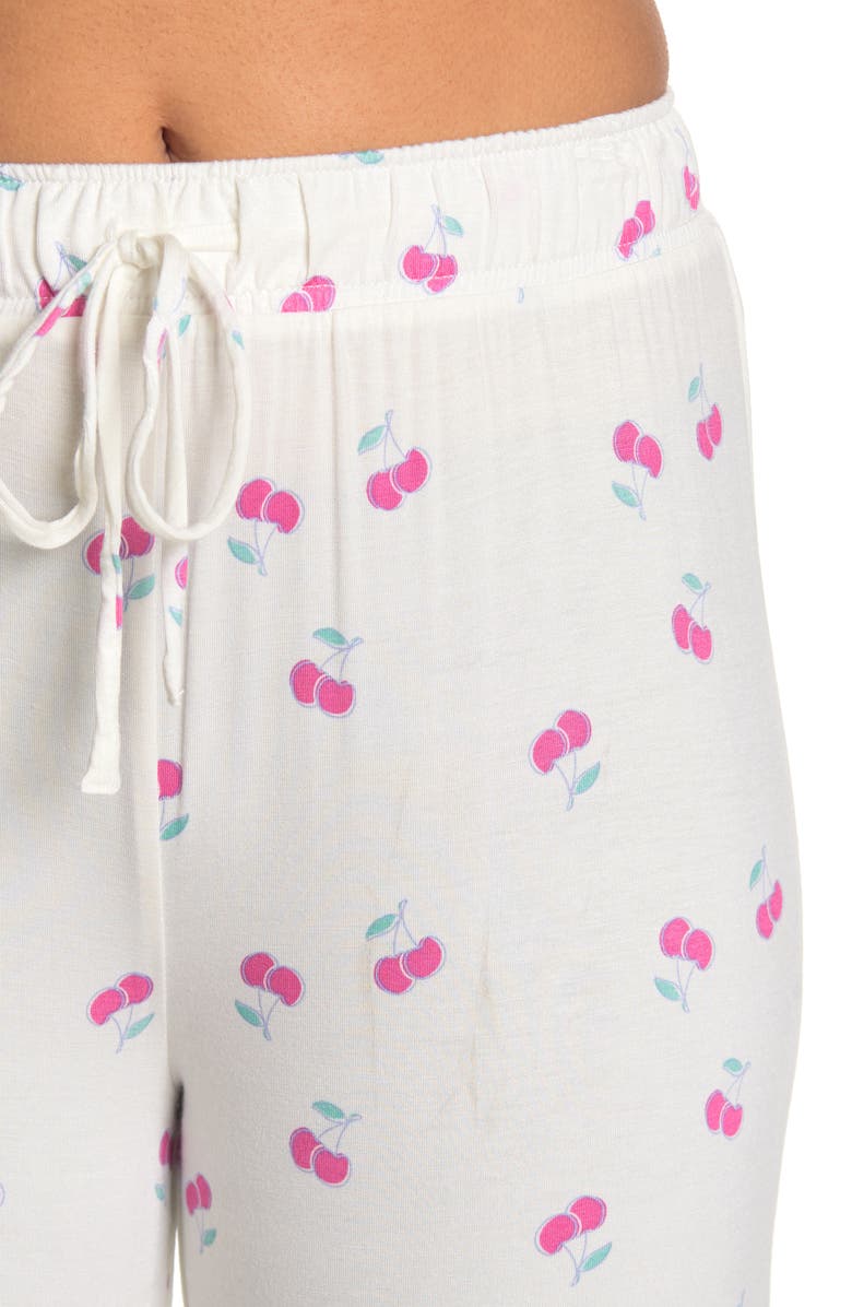 Honeydew Lace Trim Racerback Tank & Pants 2-Piece Pajama Set, Alternate, color,
