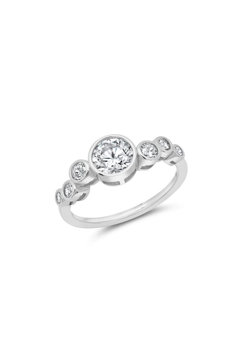 Stardust Cubic Zirconia Ring, Main, color, PURE PLATINUM/ CLEAR STONE