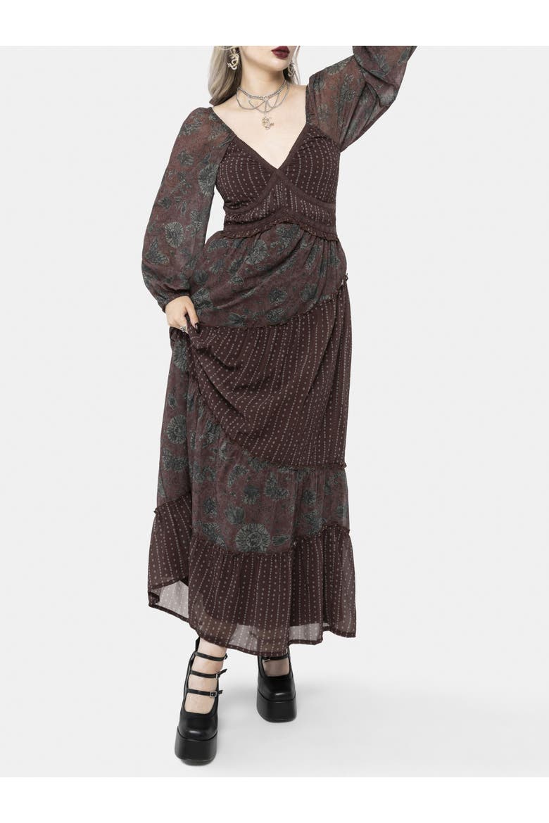 Pact Paisley Maxi Dress, Alternate, color, Taupe