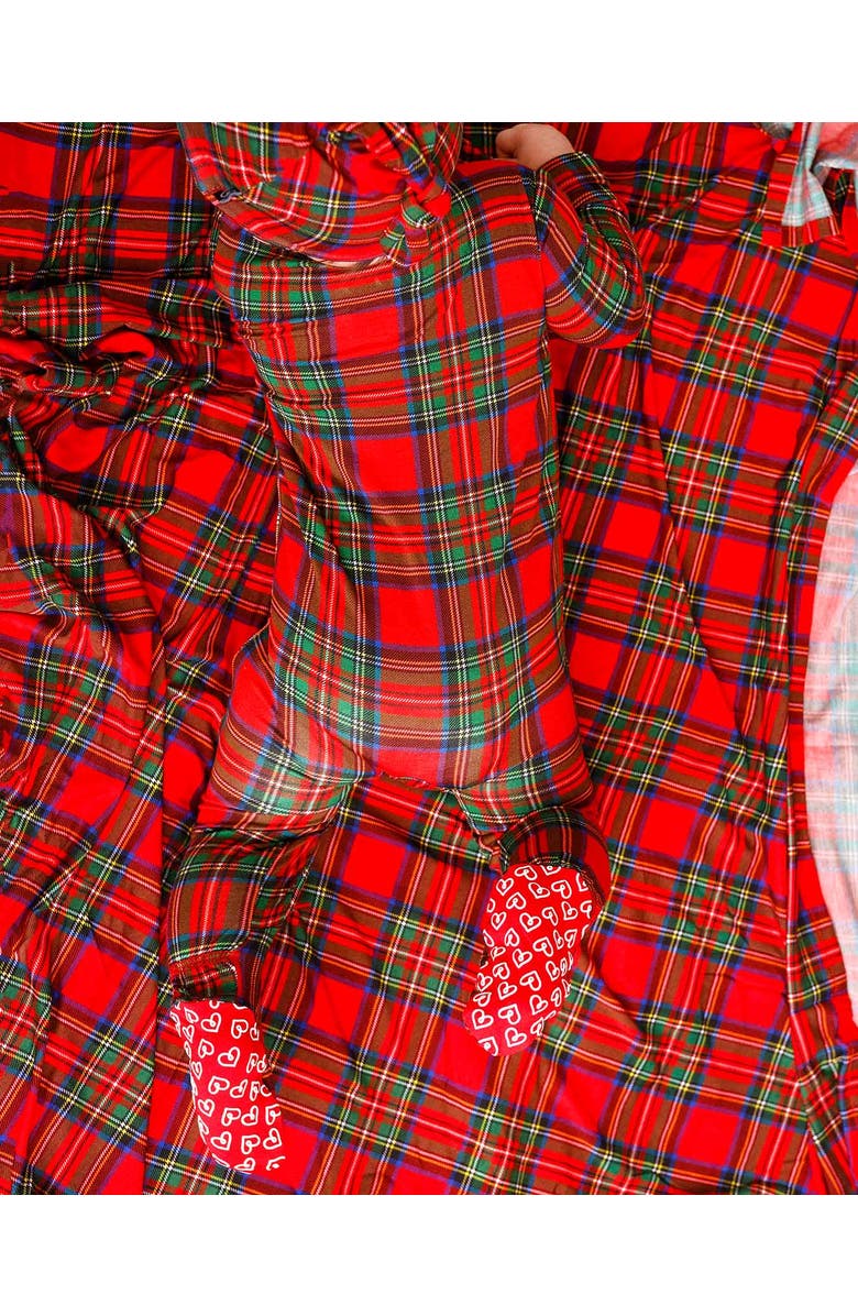 Lev Baby December Boy Zippered Footie, Alternate, color, Red