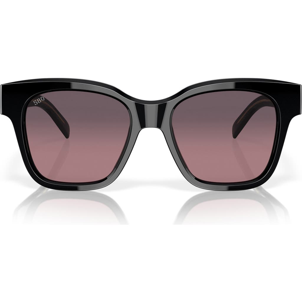 Costa Del Mar 54mm Polarized Square Sunglasses In Black