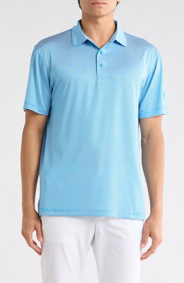 Callaway Fine Line Stripe Polo, Main, color, Brilliant Blue