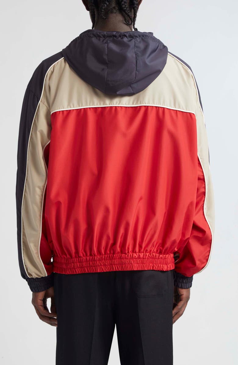 Golden Goose Star Hooded Windbreaker Jacket, Alternate, color, Savvy Red/ Dark Blue/ Khaki
