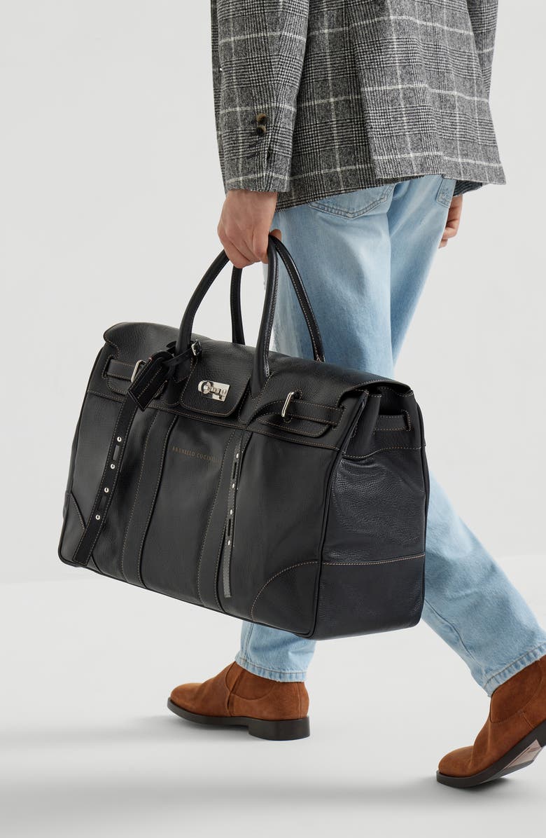 Brunello Cucinelli Country bag, Alternate, color, Black