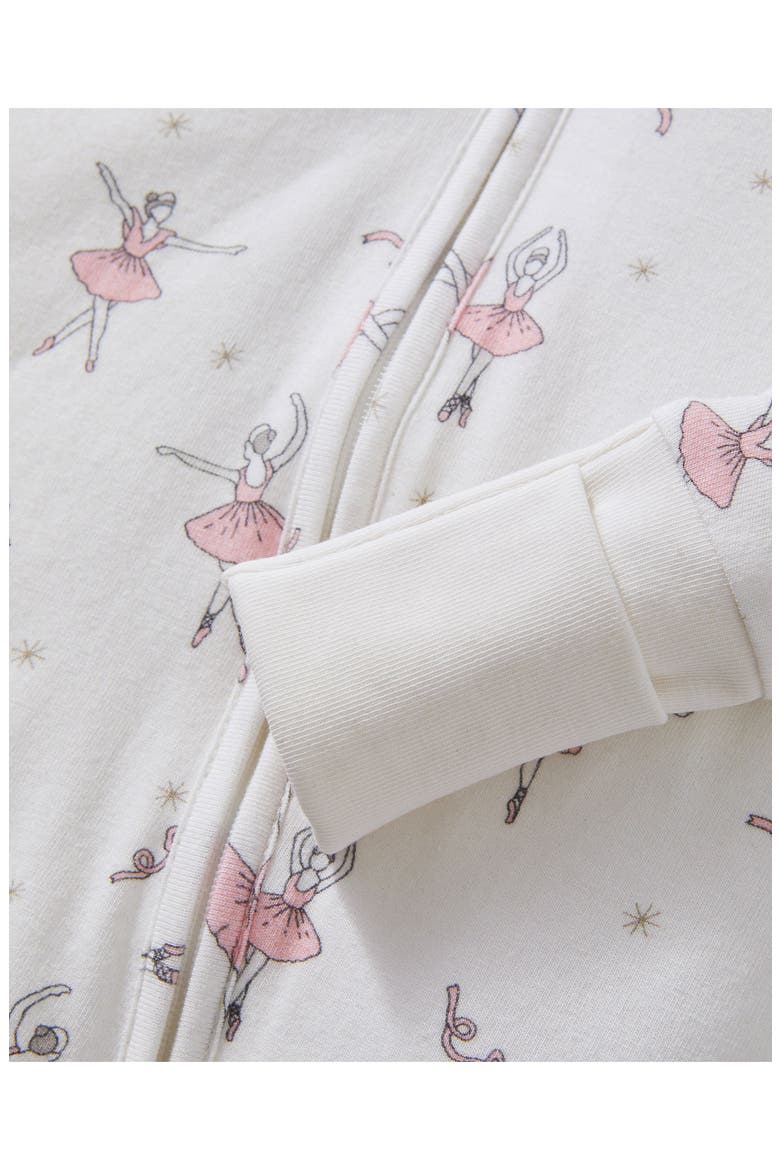 Sugar Plum Fairy Stretch Pima Cotton Blend Convertible One-Piece Pajamas, Alternate, color, WHITE
