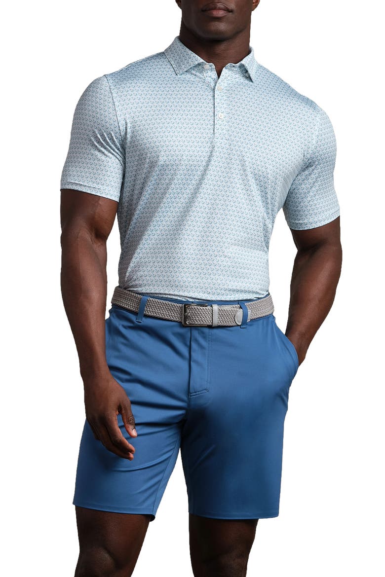 Drive Time Performance Polo, Main, color, COOL MINT DIAMOND GEO