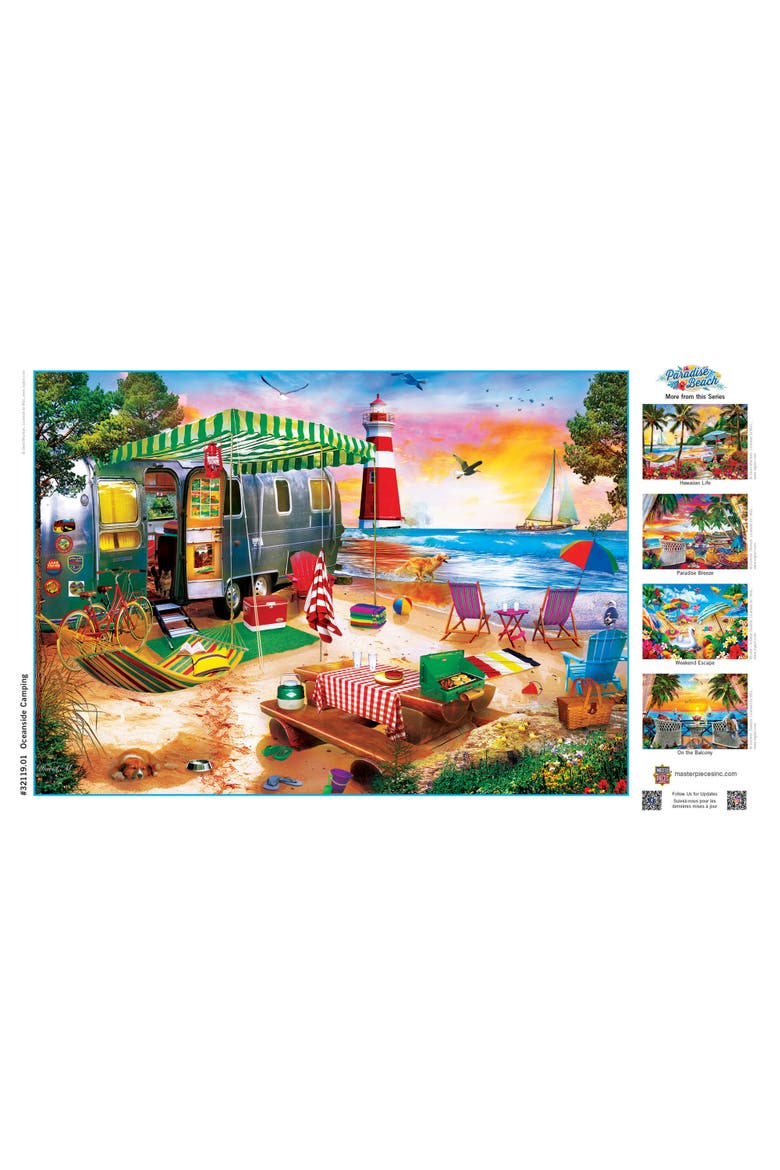 Oceanside Camping 500 Piece Puzzle, Alternate, color, Multicolor