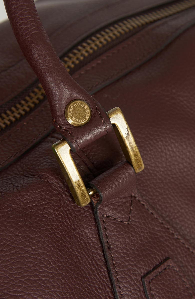 Barbour Medium Travel Explorer Leather Bag, Alternate, color,