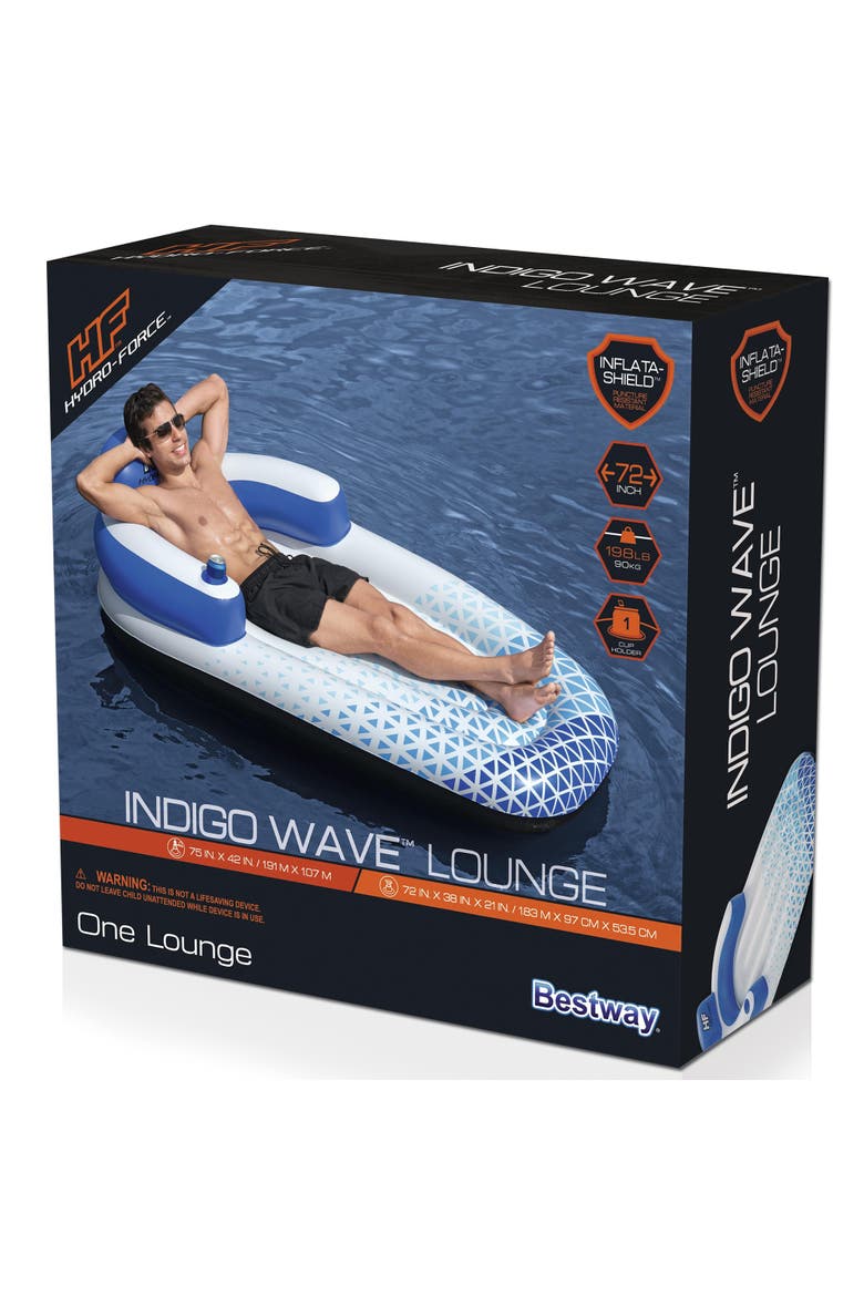 Indigo Wave Pool Lounge Float, 72 Inches, Alternate, color, Blue