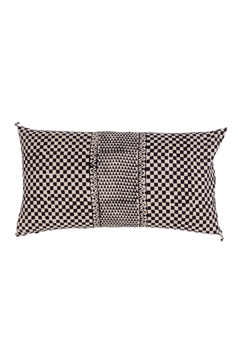 Samburu Charcoal Lumbar Pillow Cover, Main, color, Charcoal