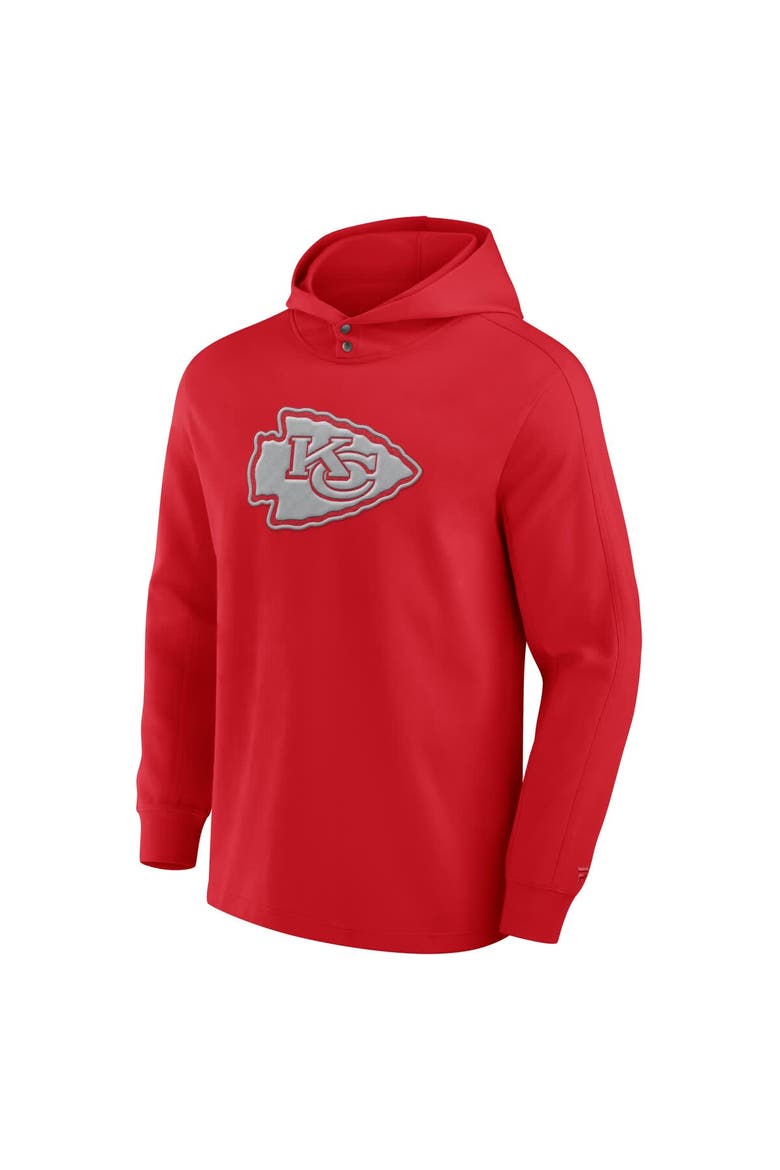 Men's Fanatics Red Kansas City Chiefs Elements Blaze Tri-Blend Long Sleeve Hoodie T-Shirt, Alternate, color, Red