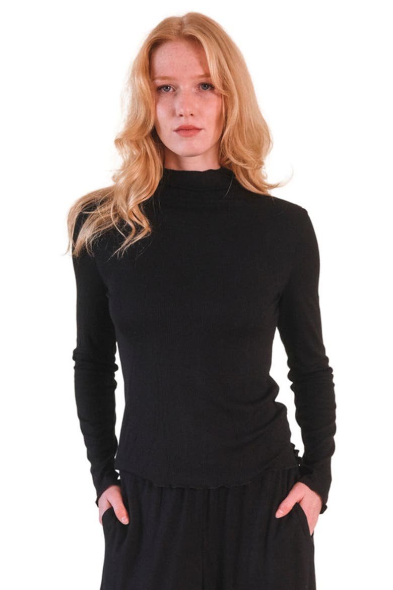 Norma Modal Ribbed Turtleneck, Main, color, Black