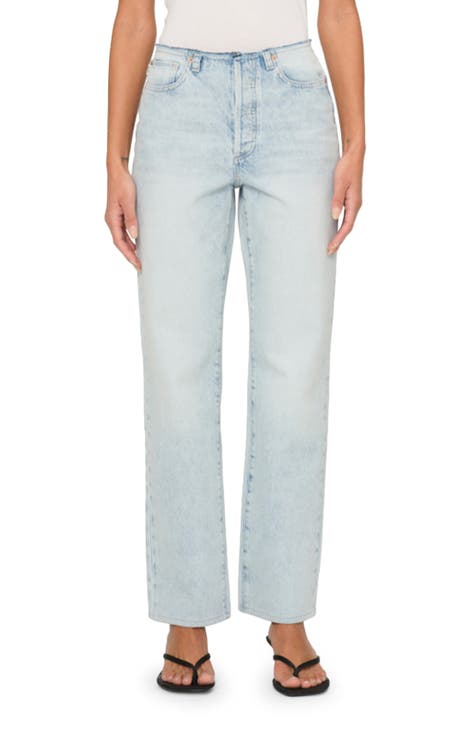 Demie Cutoff Waist Ankle Straight Leg Jeans (Positano Vintage)