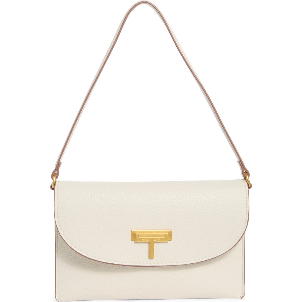 Tahari Harlan Faux Leather Shoulder Bag in Eggshell at Nordstrom Rack
