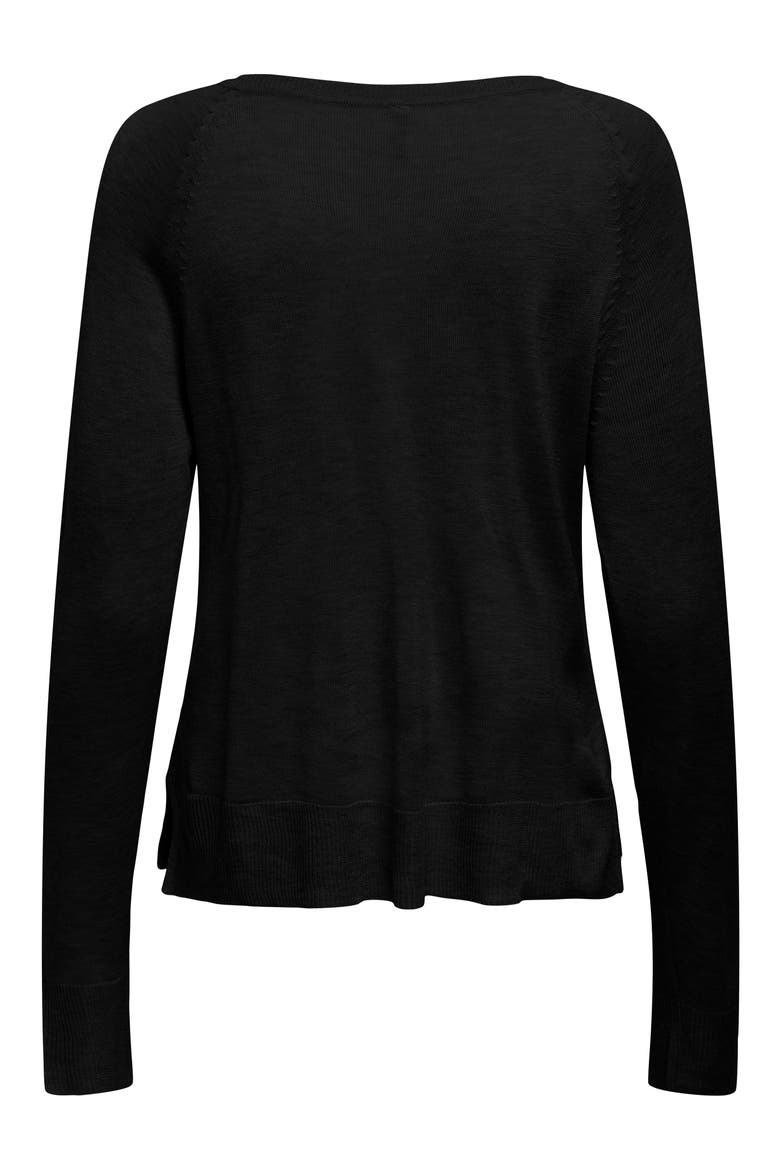 Vienna Long Sleeve Knit T-Shirt, Alternate, color, BLACK