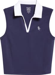 Sporty 
Rich Sports Crop Polo Vest