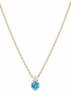 Bearfruit Jewelry 14k Gold Plated Deux Birthstone Necklace Personalized Trendy Gift Idea