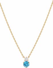 Bearfruit Jewelry 14k Gold Plated Deux Birthstone Necklace Personalized Trendy Gift Idea