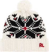 Polo Ralph Lauren Snowflake Wool Pompom Beanie
