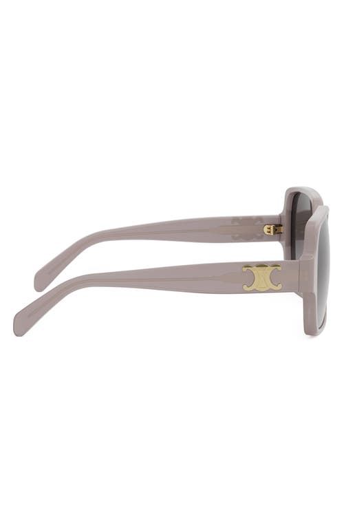 Celine Triomphe Square Acetate Sunglasses In Brown