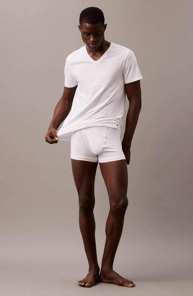 Calvin Klein 3-Pack Classic Cotton V-Neck T-Shirts, Alternate, color, White/White