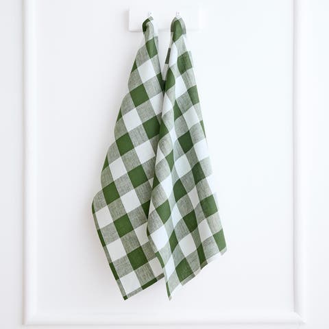 Linen Kitchen Towels - Buffalo Check
