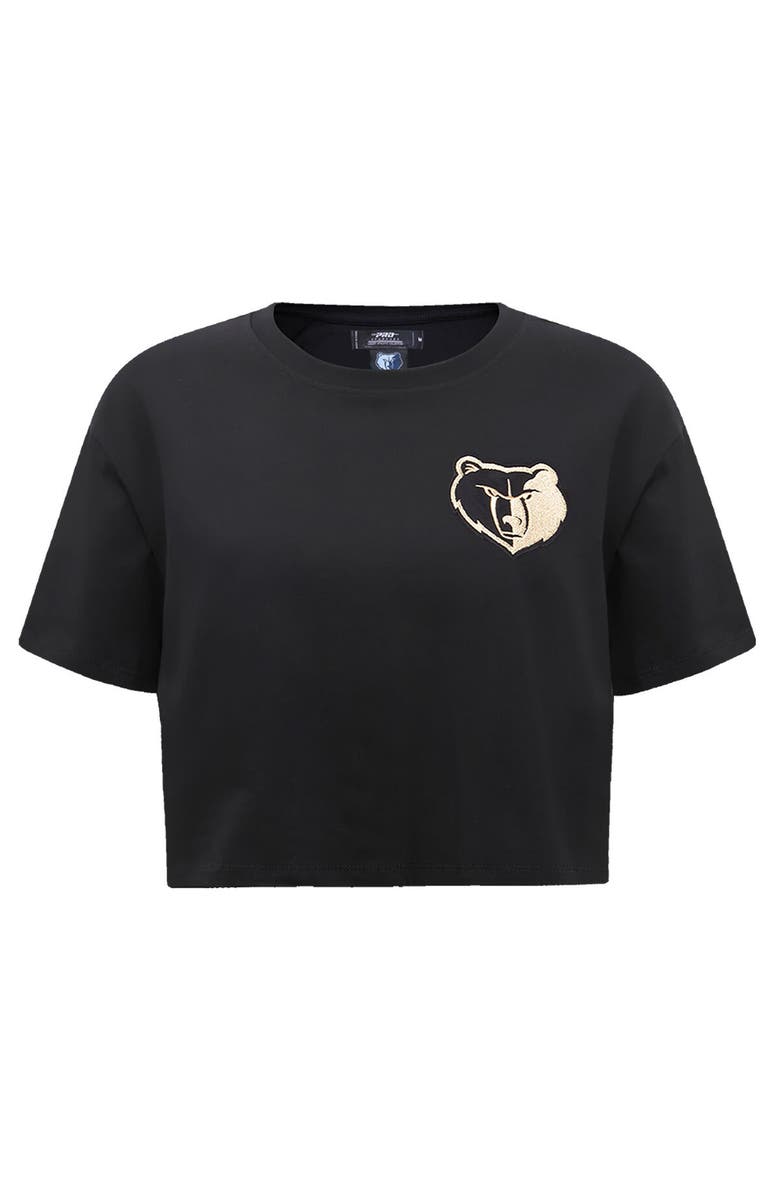 PRO STANDARD Women's Pro Standard Black Memphis Grizzlies Holiday Glam Boxy T-Shirt, Alternate, color, Black