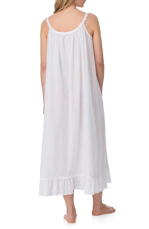 EILEEN WEST EILEEN WEST SWISS DOT STRAPPY LONG COTTON BALLET NIGHTGOWN
