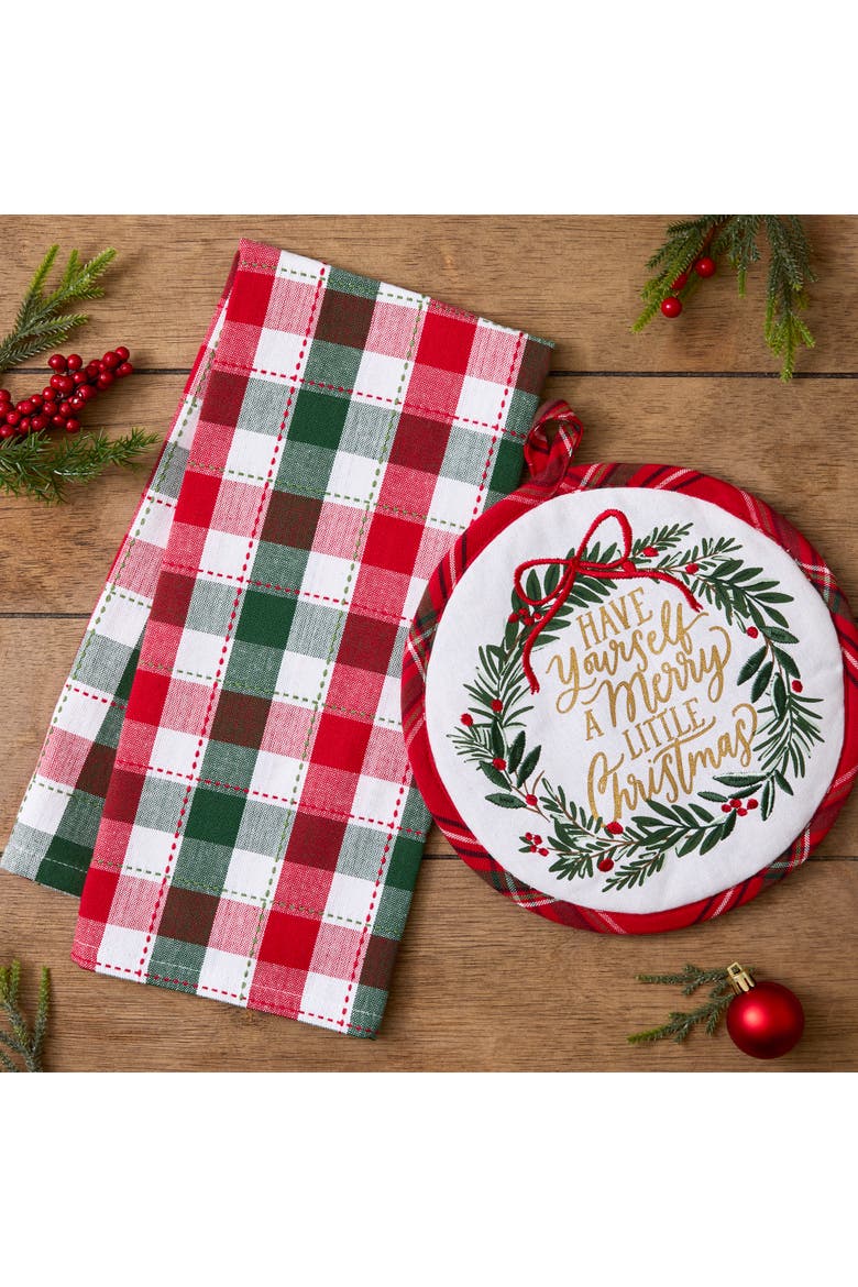 Merry Little Christmas Potholder Gift Set, Alternate, color, Merry Little Christmas