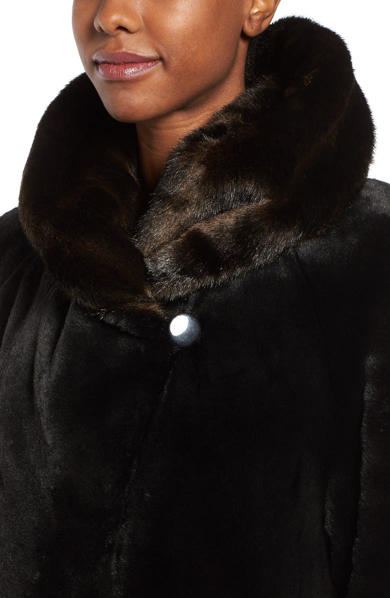 Gallery Hooded Full-Length Faux Fur Coat, Alternate, color, 