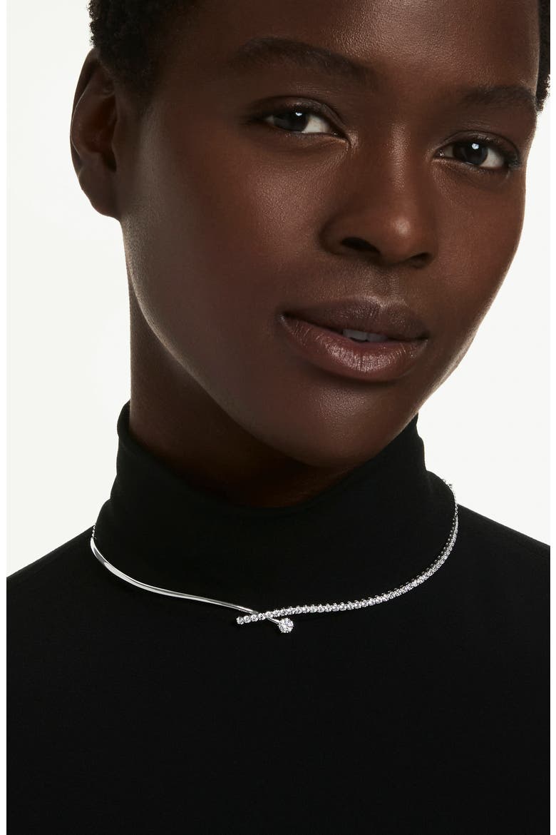 Matrix Swarovski Zirconia Collar Necklace, Alternate, color, WHI/ RHS
