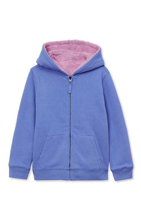 Kids High Pile Lined Zip Hoodie