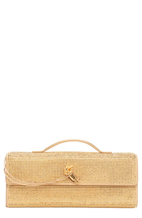 Long Andiamo Crystal Embellished Clutch