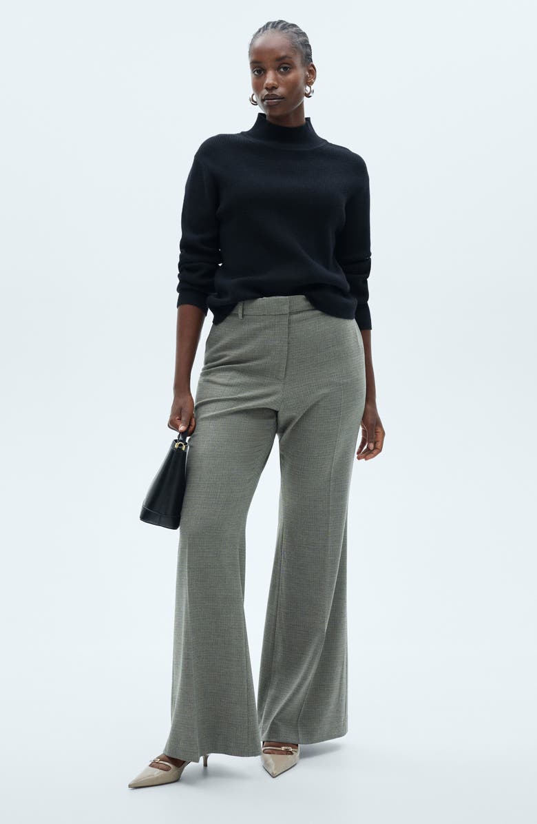 MANGO Rib Mock Neck Sweater, Alternate, color,