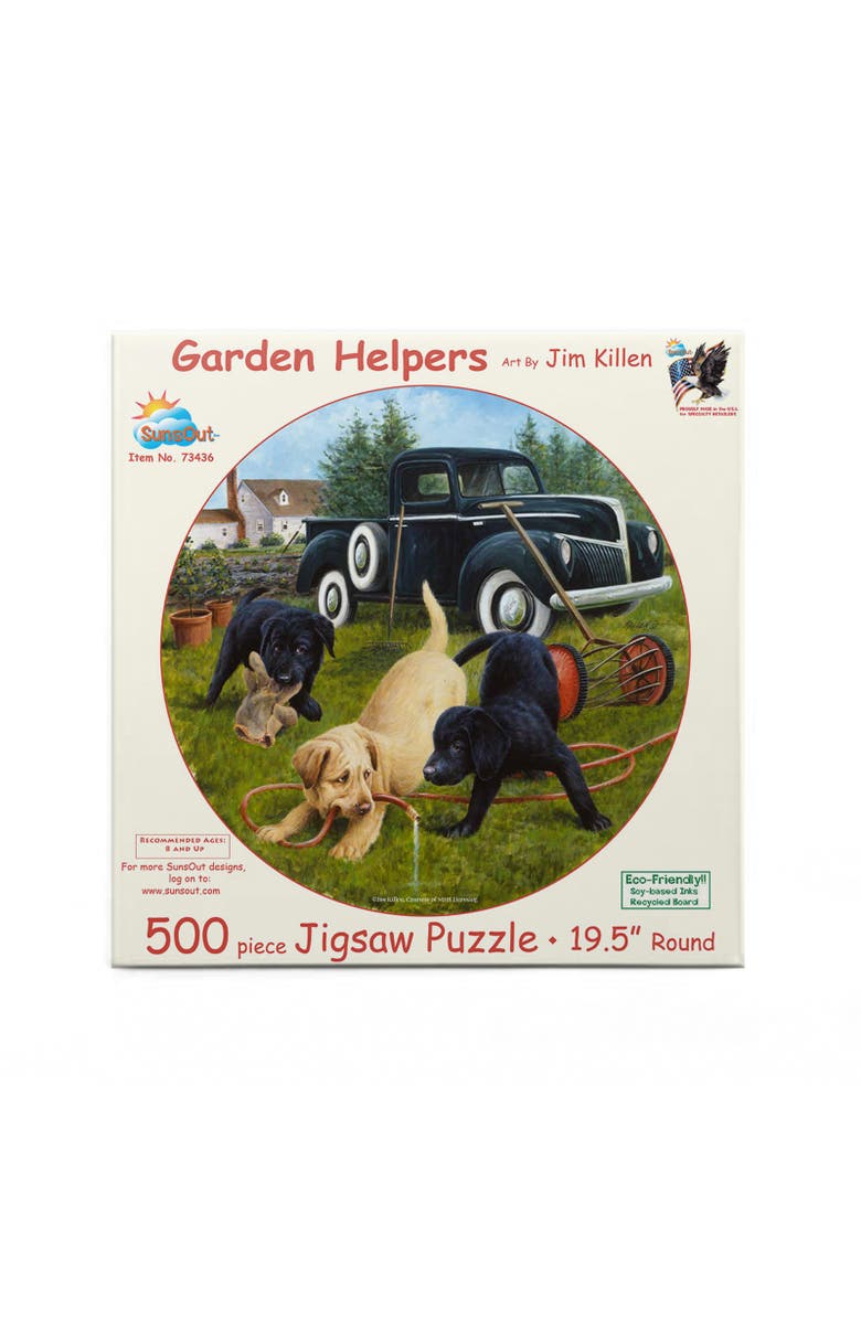 Sunsout Garden Helpers 500 piece Jigsaw Puzzle for Adults Round, Alternate, color, Multicolor